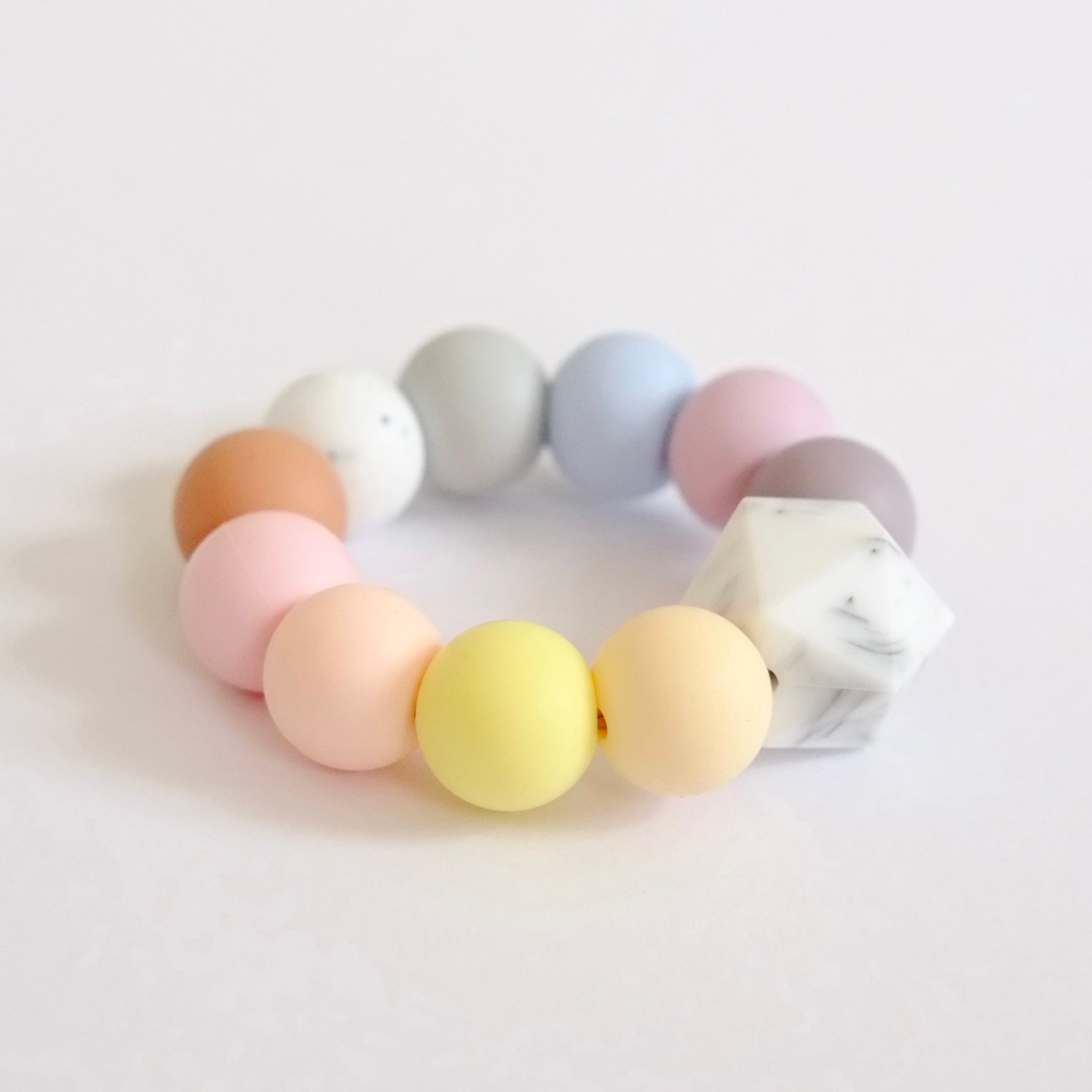 Pastel Rainbow Baby Teething Toy